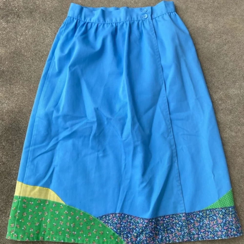 Vintage Applique Lake Sail Boat Skirt - Picture 5 of 5